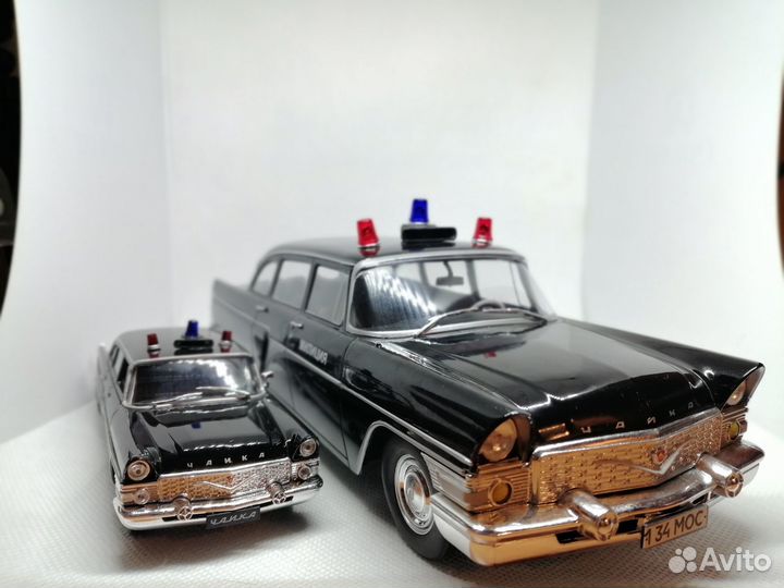 Модель газ-13 «Чайка» «милиция» в масштабе 1:24