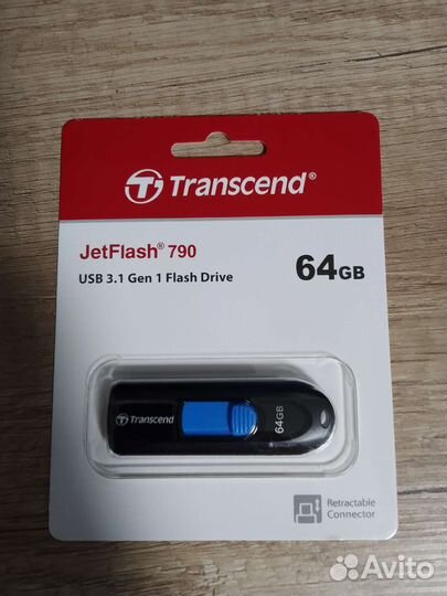 Usb 3.1 флешка 64GB transcend jetflash 790