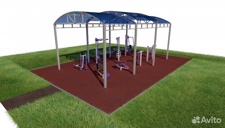 Проект (Визуализация) спортивных, детских площадок
