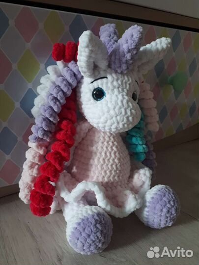 Единорожка плюшевая