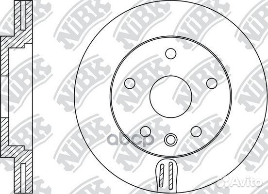 Rn34001v диск тормозной перед nibk 61 076145100