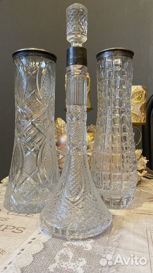 Хрусталь в серебре, мельхиоре СССР