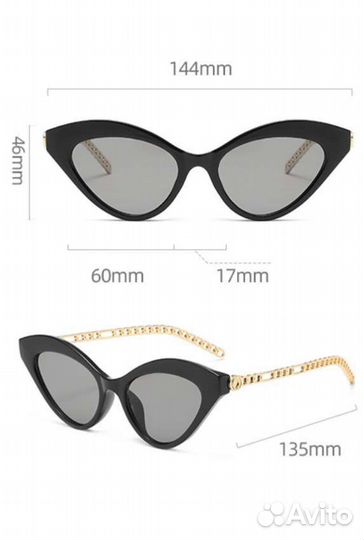 Солнцезащитные очки gucci кошачий глаз для девочек