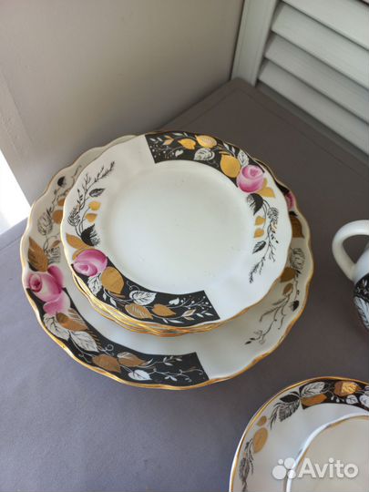 Чайный сервиз Роза в вечернем саду фарфор лфз