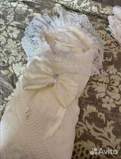 Детский плед 90*100 Молочный цвет Полушерсть