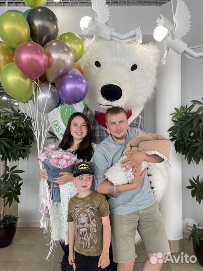 Белый мишка, поздравление, Химки