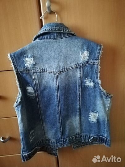 Джинсовая жилетка для девочки 25 размер