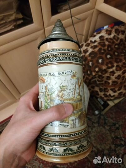 Немецкая пивная кружка Hopfen und Malz Gott erhalt