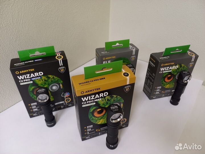 Armytek Фонари Elf, Wizard (C2, Nichia, Pro Max)