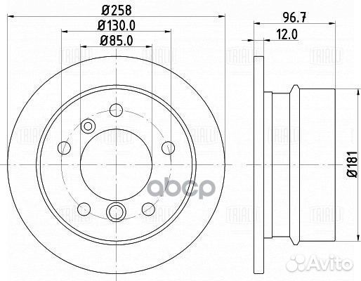 Диск тормозной mercedes sprinter (2t) 95-06/VW