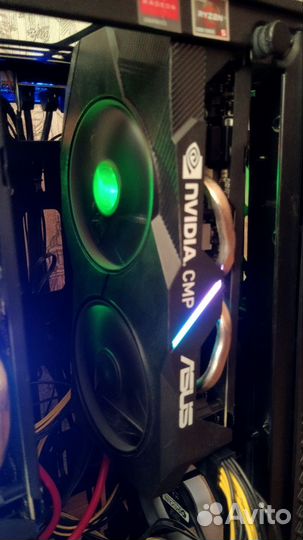 Видеокарты Asus CMP 40hx 8gb, 3шт
