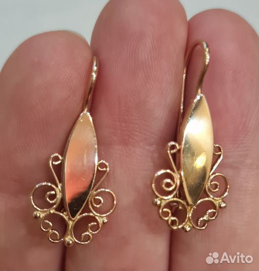 Серьги золотые СССР