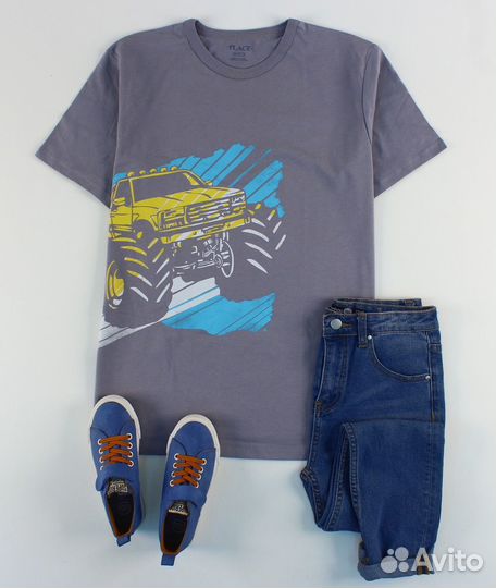 Комплект футболок 3 шт чилдренсплейс. Тачки