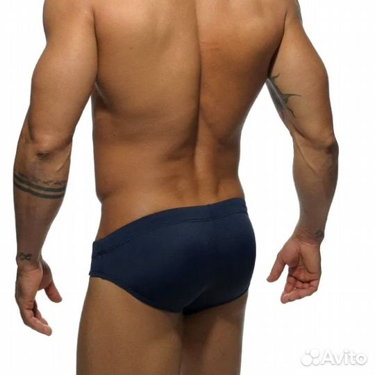 Мужские плавки брифы синие с Пуш -ап Addicted Red