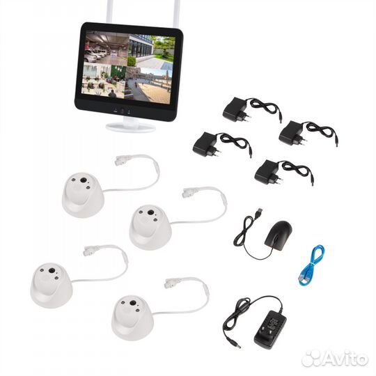 Комплект 4-х камер Konan C2 + Дисплей регистратор