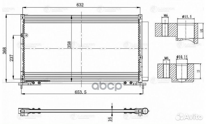Радиатор кондиц. для а/м honda civic 4d (06)
