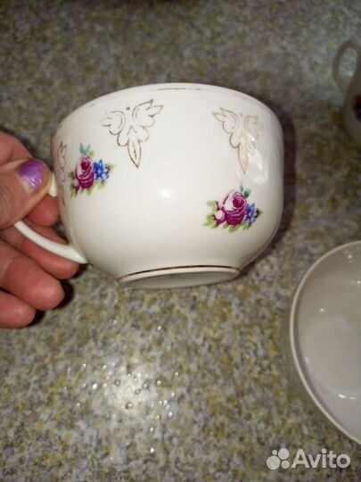 Советскую посуду чашки, молочница тарелки