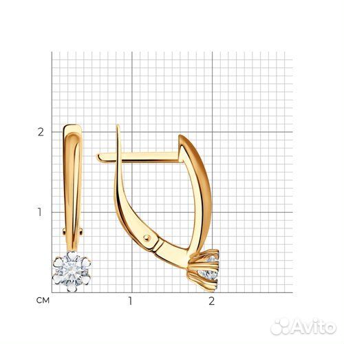 Серьги Diamant из золота, 51-220-01762-1