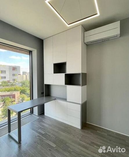 Детская рабочая зона у окна для двоих арт 460