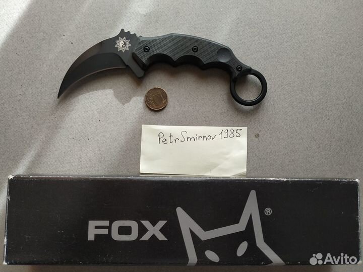 Нож Fox Kuku Hanuman керамбит Новый, с коробкой