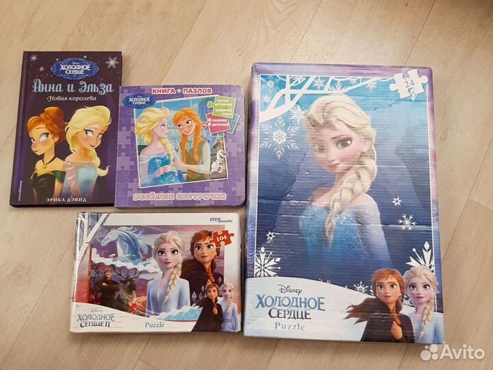 Пазлы, книги Холодное сердце
