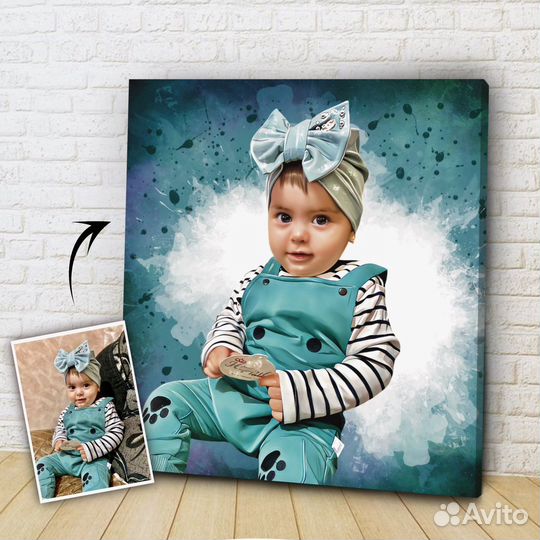Портрет, картина по фото на холсте в Воронеже