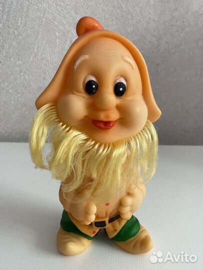 Резиновые игрушки СССР. Гном с бородой