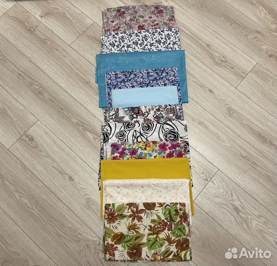 Ткань штапель батист хлопок шифон отрезы новые