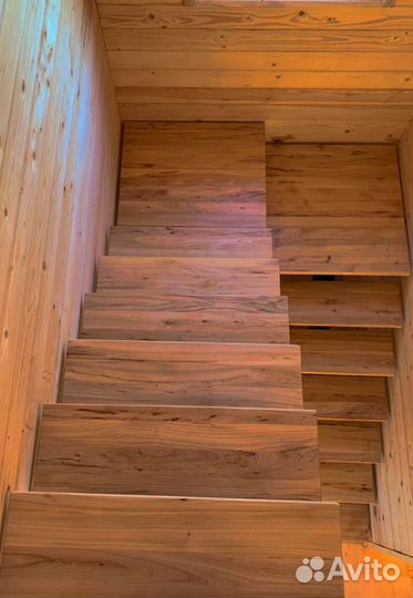 Перила деревянные с установкой