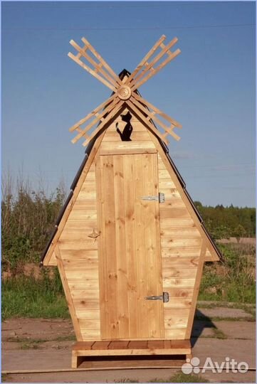 Дачный туалет с лебедем мюр 742
