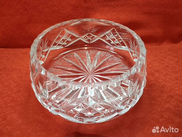 Большая хрустальная салатница СССР