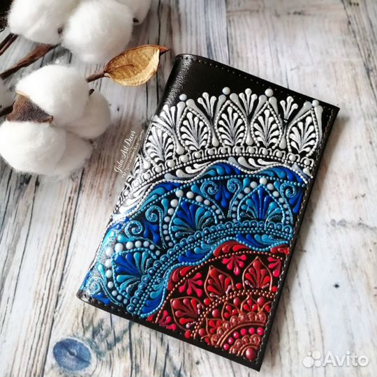 Обложка на паспорт РФ с росписью 