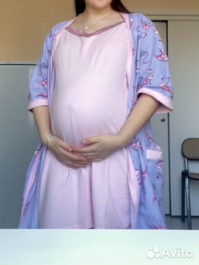 Комплект халат и сорочка в роддом беременных