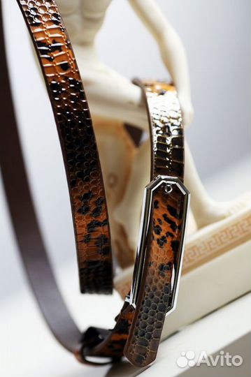 Ремень тонкий чёрный 85-105 см (в пару оборотов)