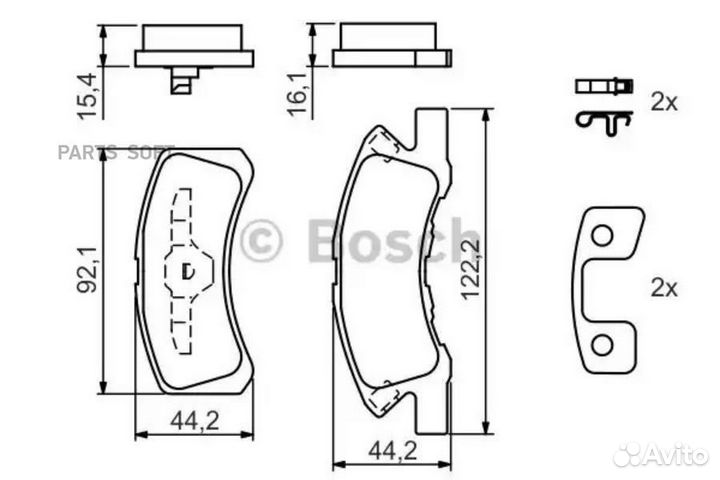 Bosch 0986494134 Колодки тормозные дисковые передн
