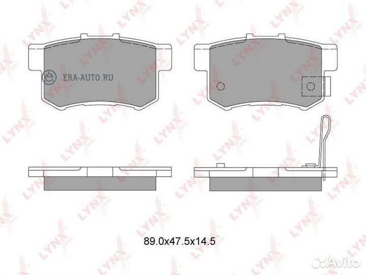 Lynxauto BD-3402 Колодки тормозные задние honda Accord 03/Civic 01-05/Legend 96/Prelude 92-00/S2000