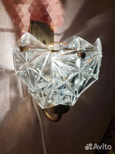 Бра хрустальное Искра СССР 7 пластин