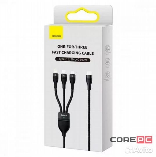 USB-C Кабель-зарядка Micro+Lightning+Type-C Baseus