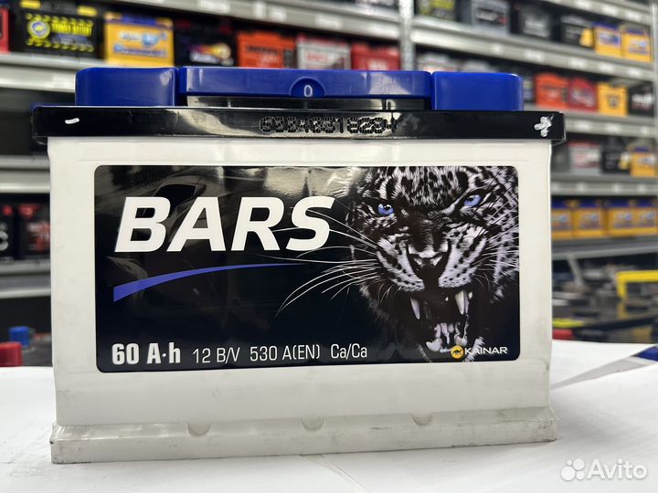 Аккумулятор Bars Silver 60 Ач 530 А обр низ