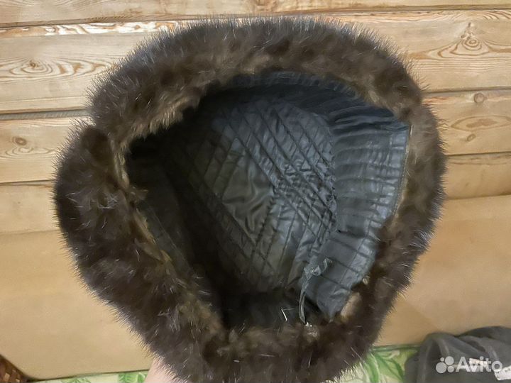 Норковая шапка мужская ушанка