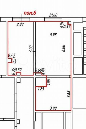 Свободного назначения, 53.7 м²