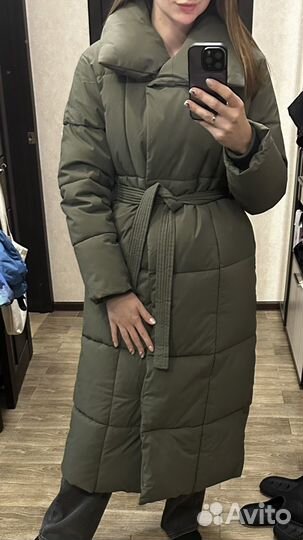 Зимняя длинная куртка пальто