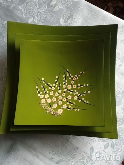 Блюдо деревянное (набор из 3шт)