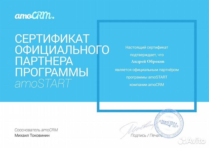 Настройка CRM Битрикс24 amoCRM + Годовая поддержка