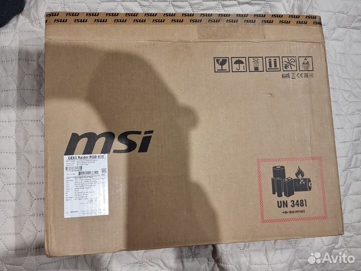 Игровой ноутбук msi GE63 i7-9750H/32Gb/RTX2060 6GB