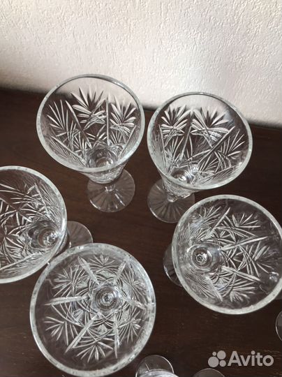 Хрустальные бокалы, фужеры, рюмки СССР