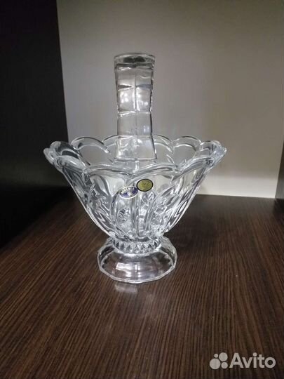 Хрустальная корзинка bohemia