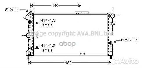 Радиатор двигателя OLA2136 Ava