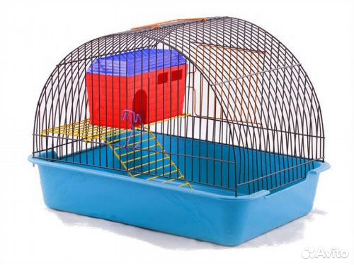 Вака Клетка д/грызунов полукруглая средняя с домик