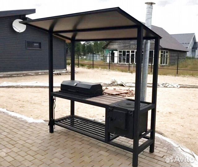 Беседка с мангалом